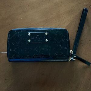 Kate Spade Black Patent Clutch Wallet New